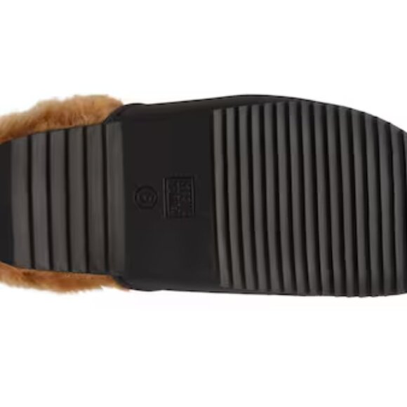 NEW STEVE MADDEN Leather Masin Faux Fur Bit Buckle Mules black for women 462tn - Picture 5 of 8